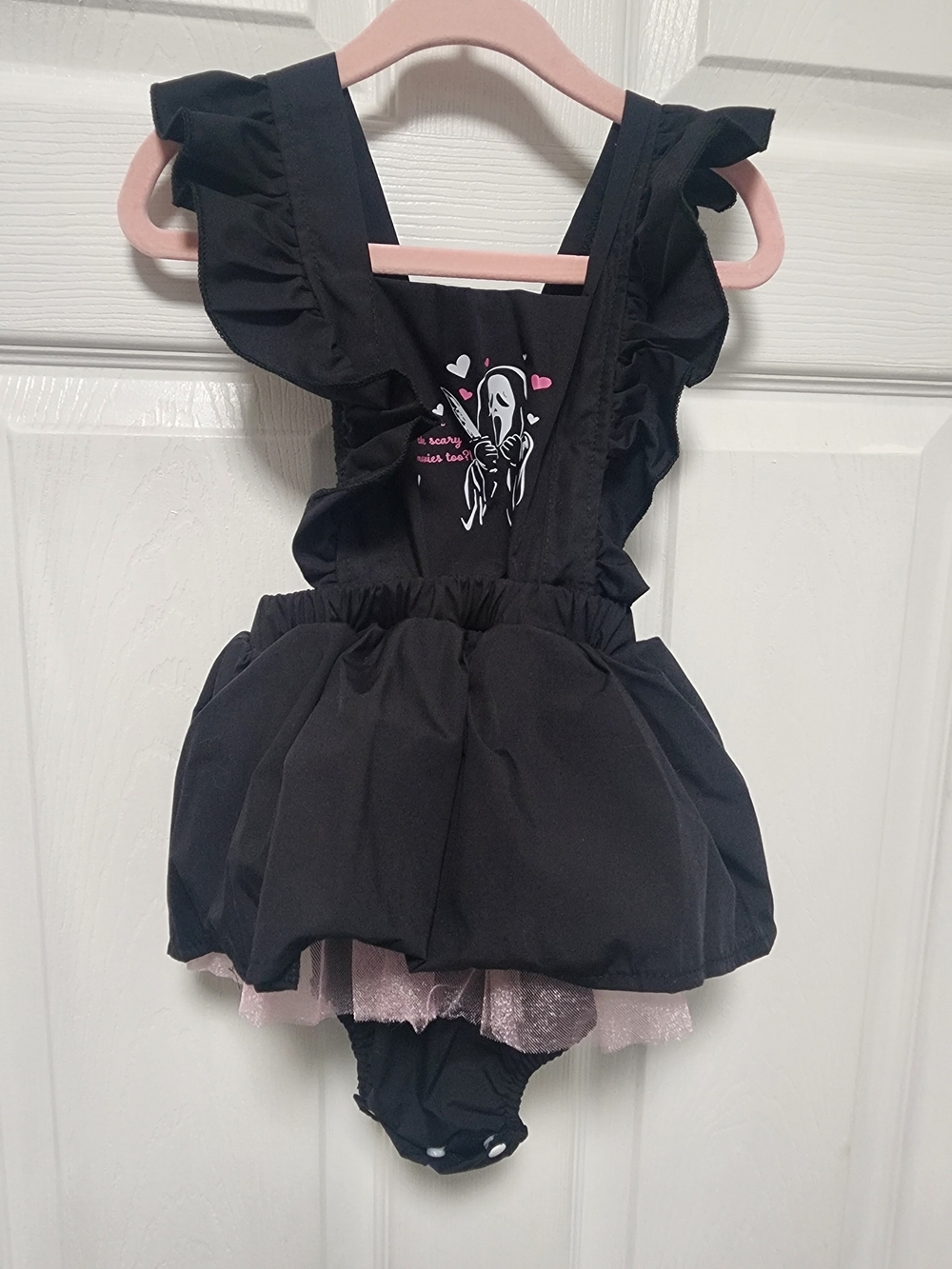 Pawlulu Ghostface Black Ruffle Dress NWOT 2-3 Years